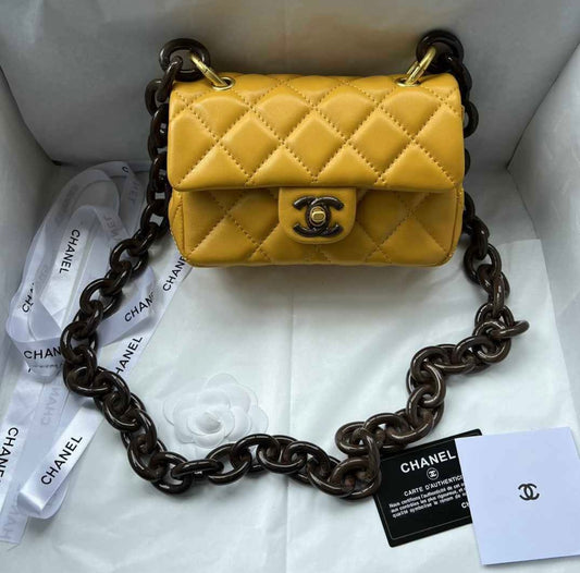 YELLOW COCO CHAIN BAG